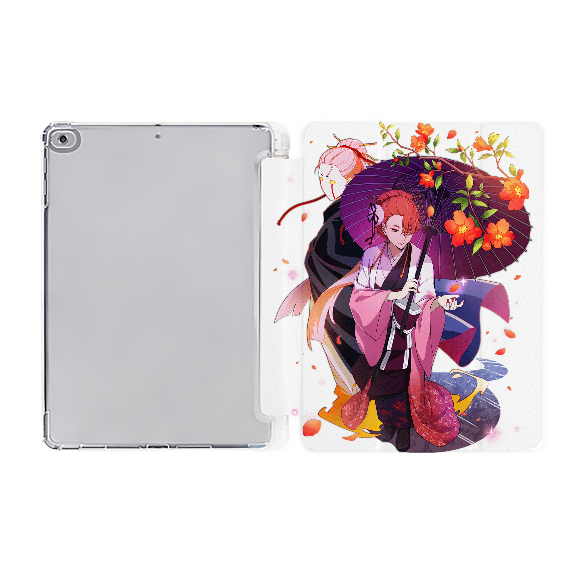 （画像用） 文豪ストレイドッグス Bungo Stray Dogs IPad ケース ペン収納付き 三つ折りスタンド PUレザー×シリコン 対応機種9.5/10.5/10.9インチ